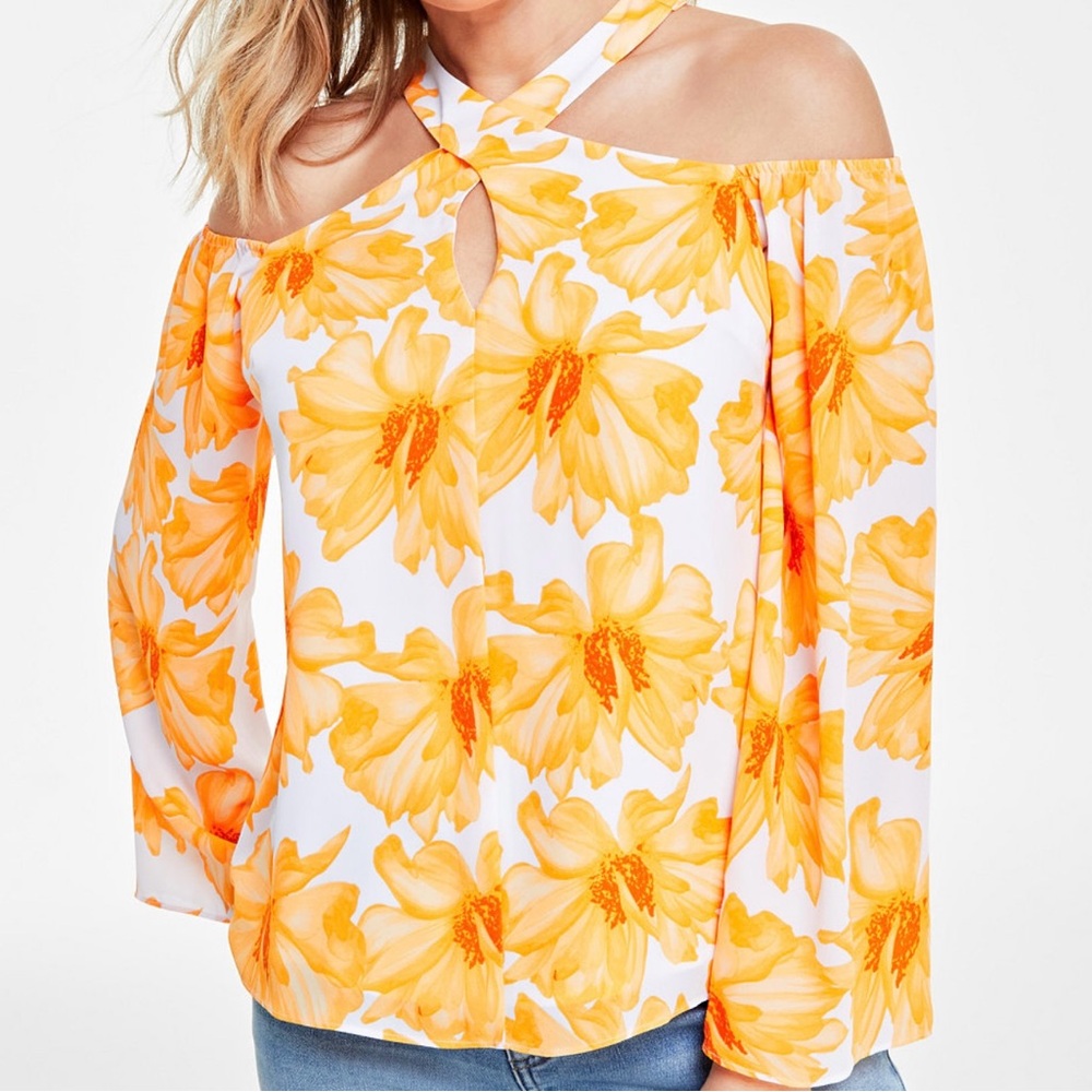 Women's Floral-Print Halter Blouse